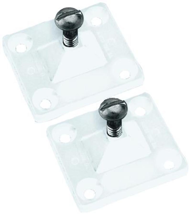 Side Mount 4-Hole Deck Hinge - 2in.x1 3/4in. - White