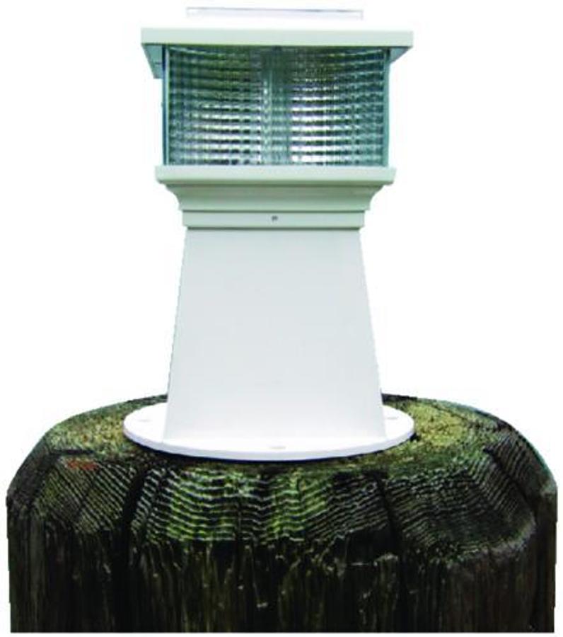 Solar Rechargeable Piling Light with Replaceable Battery - 7in. x 7in. x 12in.