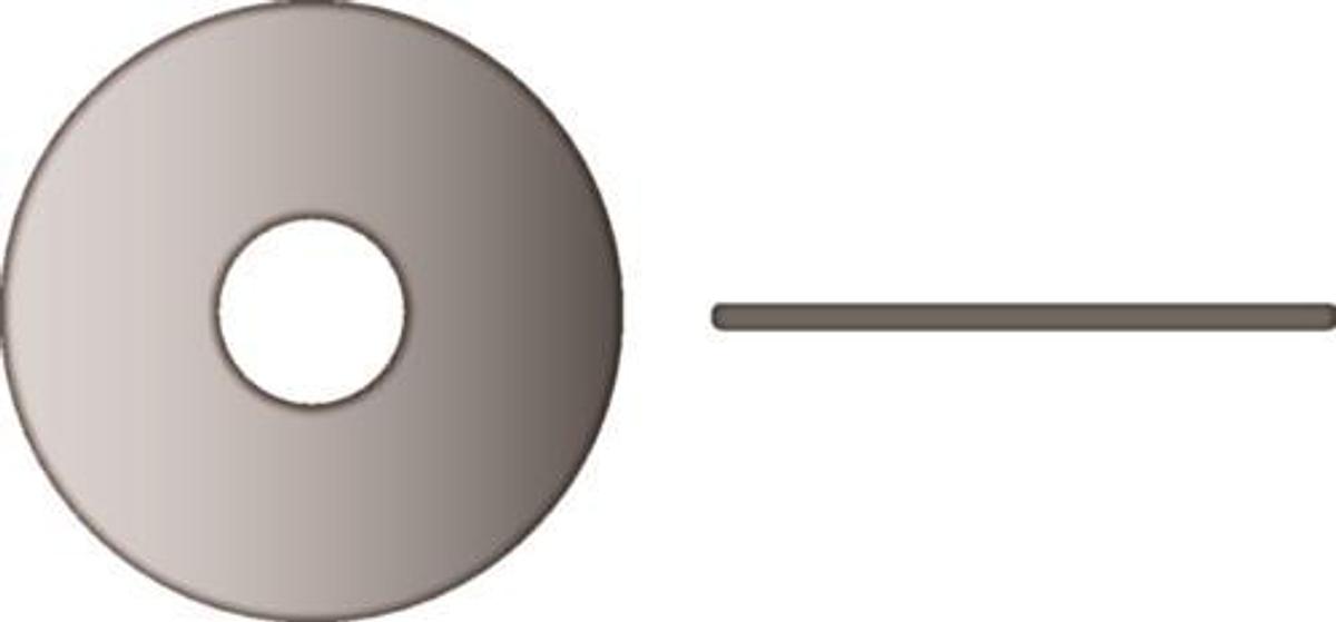 Stainless Fender Washer - 1/4in. - 1in. OD - 100 Bag