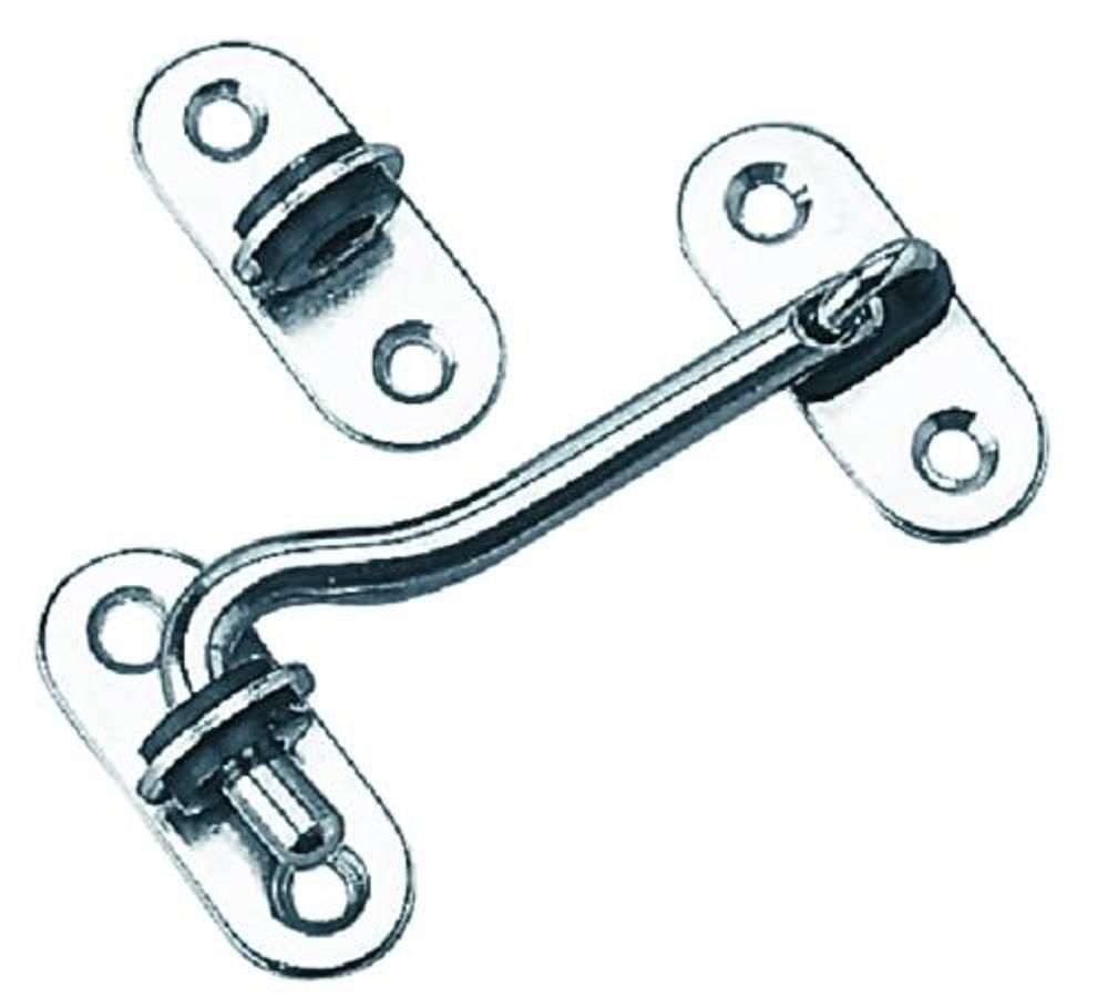 Stainless Steel Two Staple Door Hook - 2 3/8in.