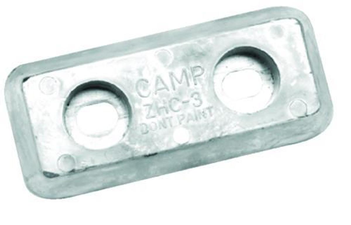 Hull Plate Anode - Zinc - Size: 6-1/4in.L x 2-3/4in.W x 3/4in.T