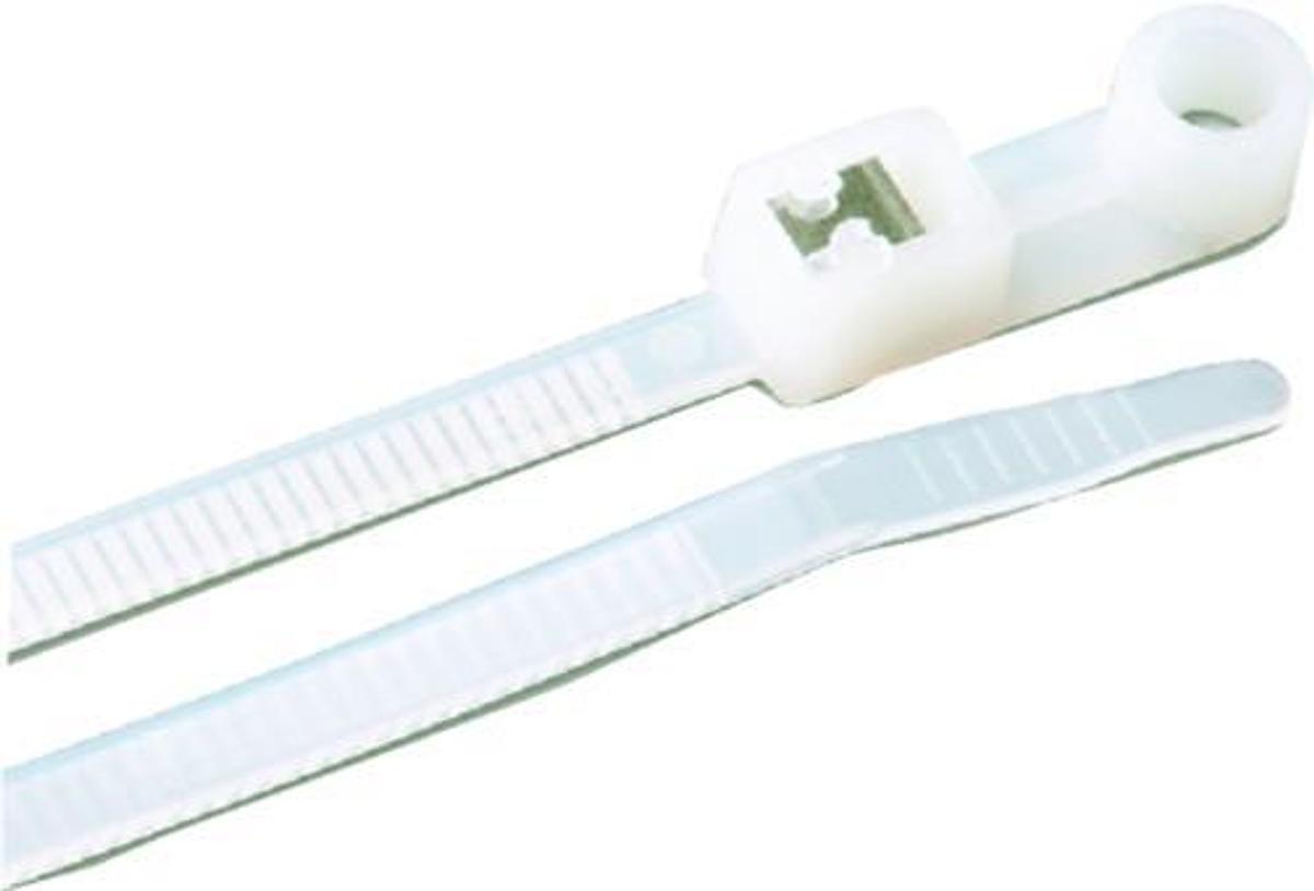 Mounting Self Cutting Cable Ties - 8in. - Black - 50pk