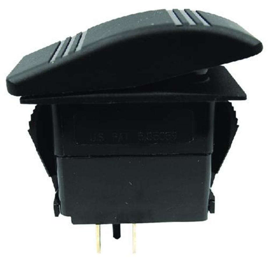 SPST Non-Illuminated (On)/Off Contura Rocker Switch - Black