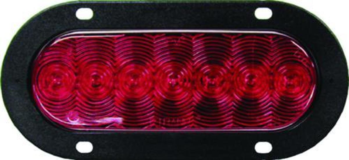LED Oval Stop, Turn & Tail Light Kit with Flange
