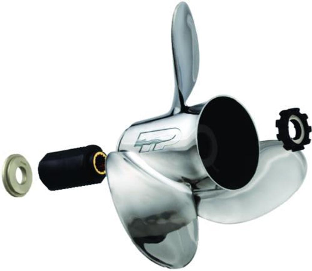 3-Blade X-L Dia. Stainless Propeller w/90-300 HP 4-3/4in Gearcase for Express - 15.6in x 23 - RH