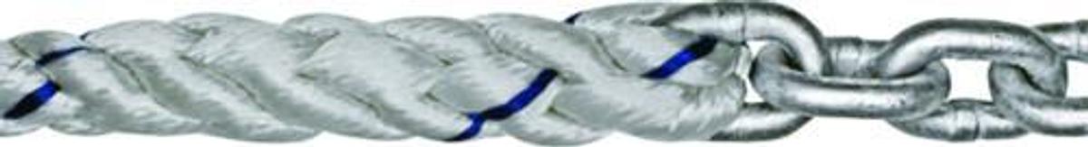Three Strand Anchor Rode - 150ft. x 1/2in. Rope/15ft. x 1/4in. Chain
