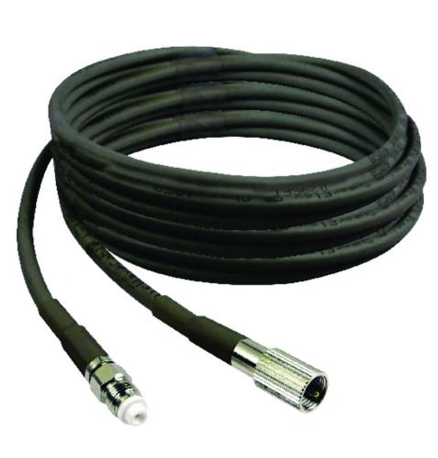 Coax Cable with Adapter - Black - 20ft.