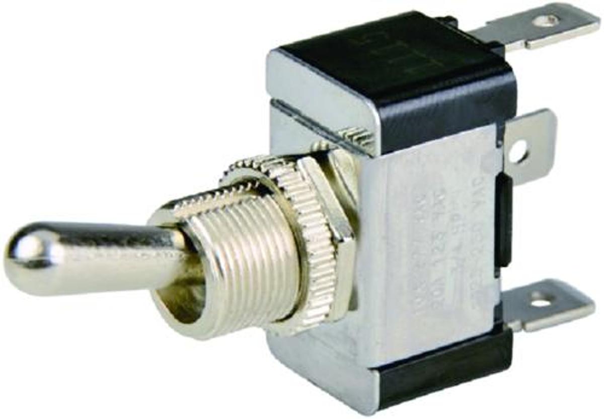 Chrome Plated DPDT Toggle Switch