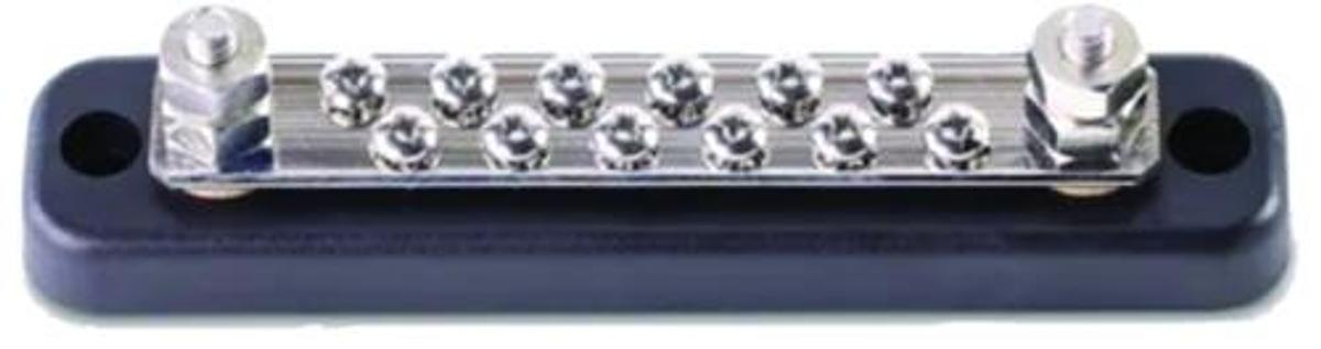 Bus Bar with Cover - 1/4in. - 6-Stud - 250A