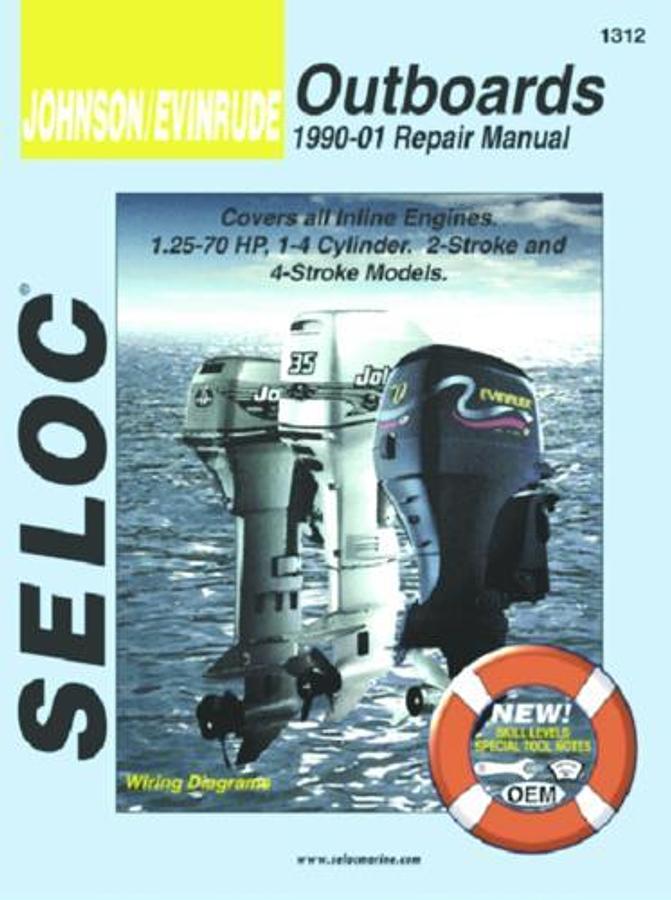 Marine Manual for Johnson/Evinrude Outboards -  2 and 4 Stroke Inline - 1.25-70hp. - 1990-2001