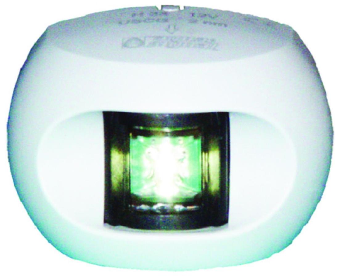 Series 33 LED Stern Light - Transom Mount - White Housing - White Lens