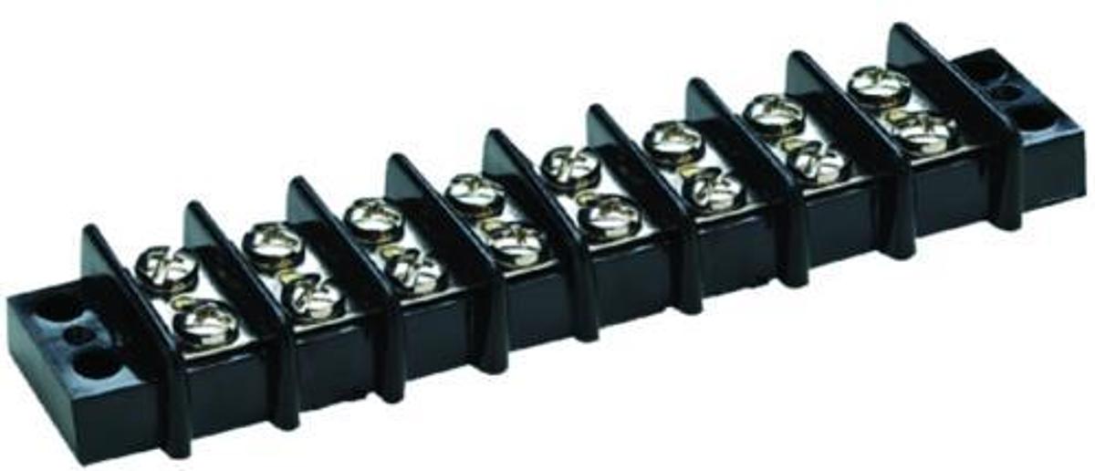 Nickel Plated Brass Terminal Block - 8 Gang