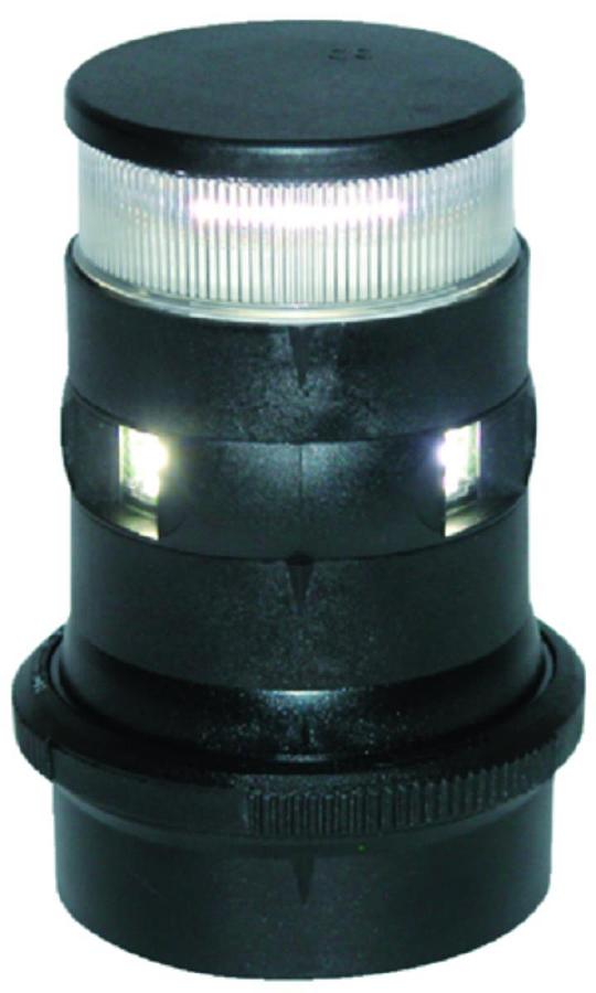 Series 34 LED Masthead/Anchor Light - Black Housing - 12/24V - 3.5in. Dia. x 5.5in. H - White