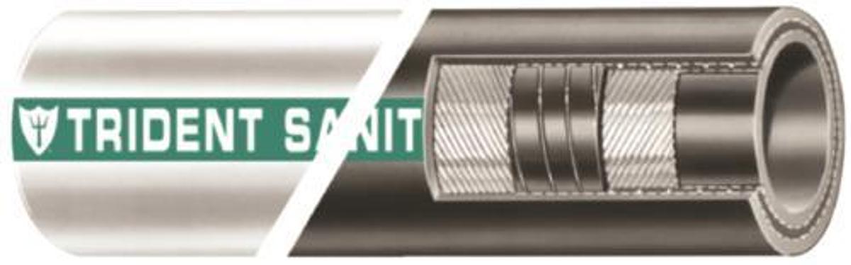 Premium Rubber Sanitation Hose - 1-1/2in. ID - 2in. OD - 50ft. - Black