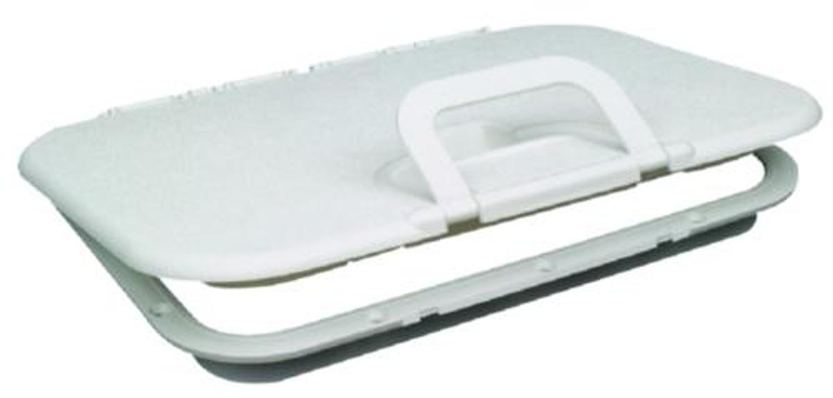 Polypropylene Offshore Hatch - 7-3/8 In. x 11-1/8 In. ID - White