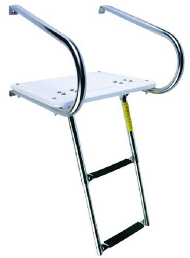 EEz-In Transom Platform With 2 Step Telescoping Ladder For Boats with Inboard Motor