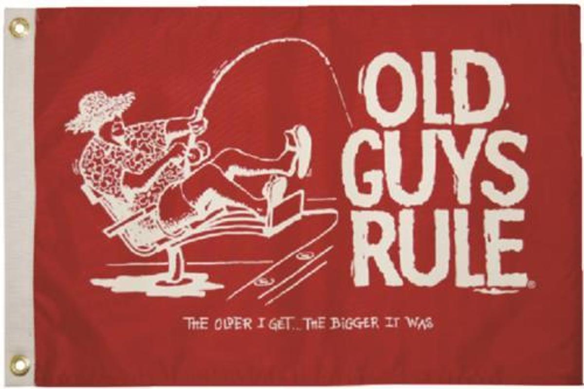 Old Guys Rule Flag - 12in. x 18in. - The Older I Get