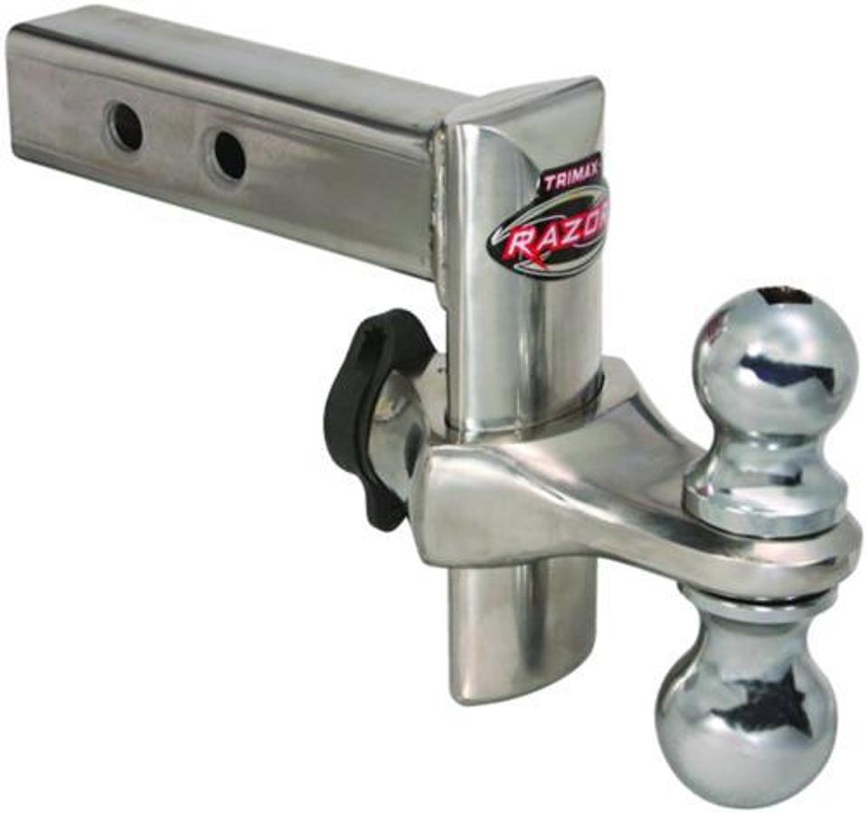 Razor Adjustable Steel Hitch - 12in. Drop - Stainless Steel