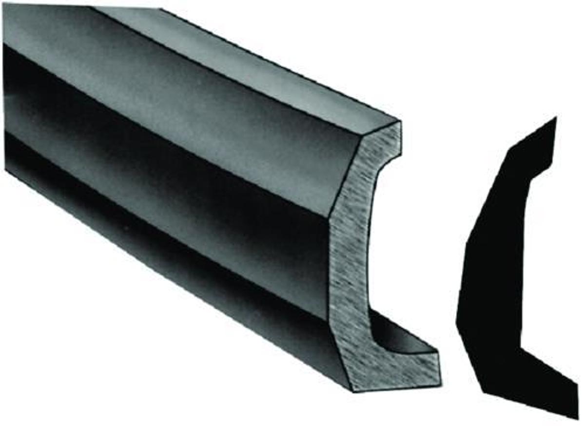 Semi-Rigid Vinyl Rub Rail Kit - 1 7/8in. x 3/4in. x 30ft. - Black