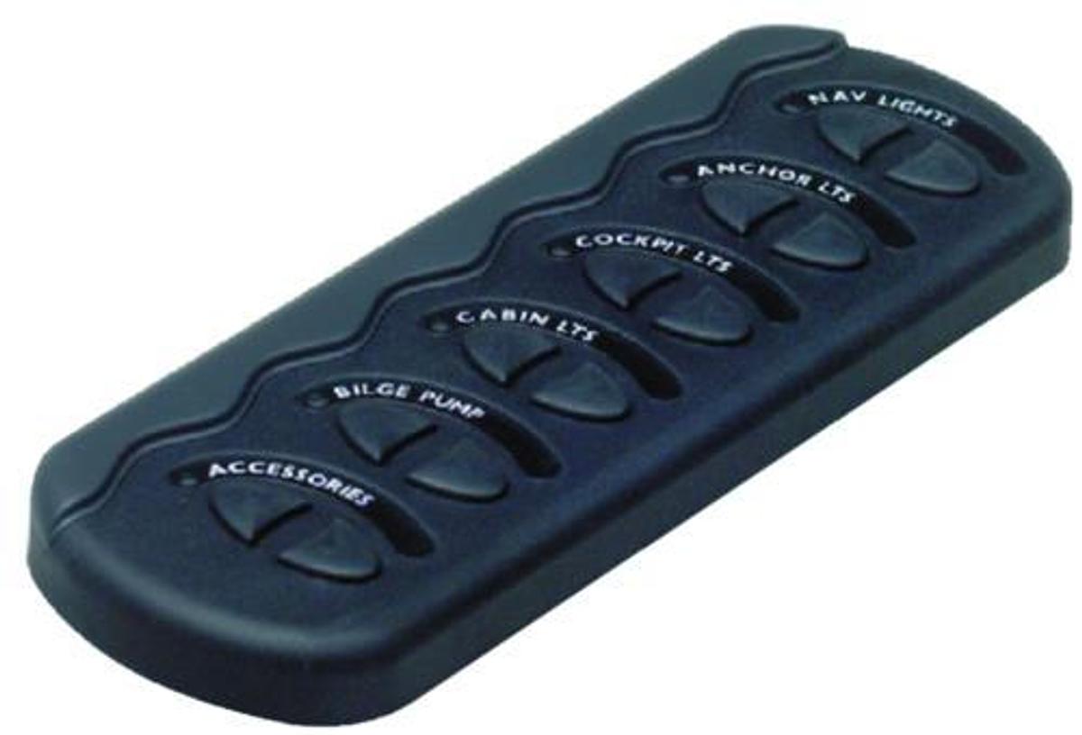 6-Switch Contour Generation 2 Waterproof Switch Panel - Black