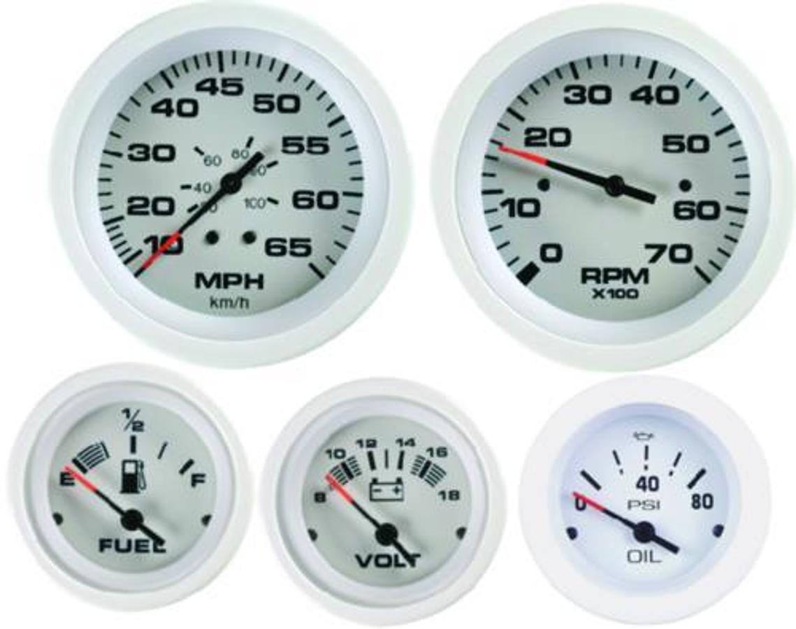 Arctic 2in. Oil Pressure Gauge - 80 PSI