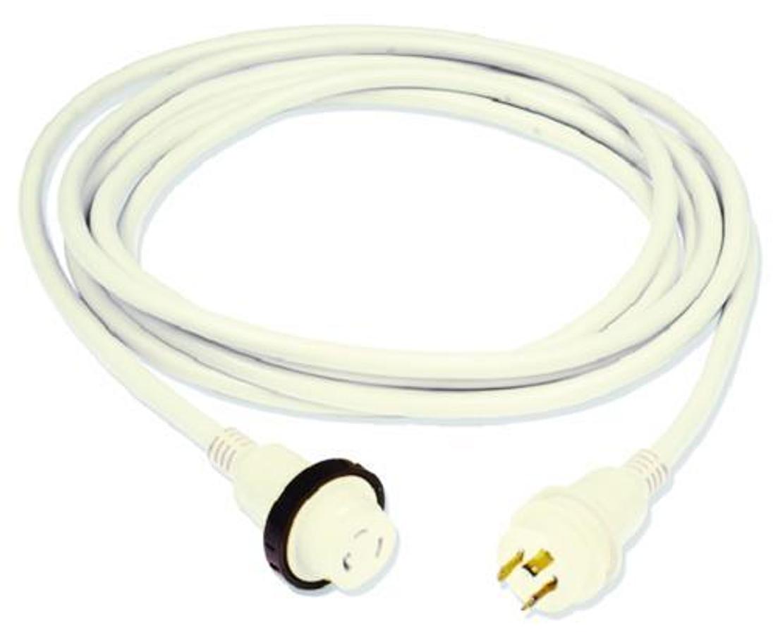 Standard 30A/125V Shorepower CordSet - 50ft. - White