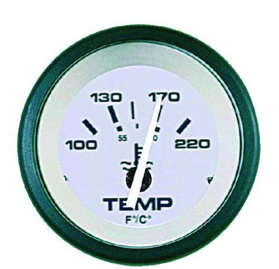Driftwood 2in. Water Temperature Gauge - Outboard and Inboard/Outboard - 100-220 F