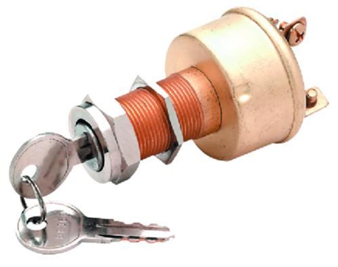 3-Position Brass Heavy Duty Ignition Stater Switch