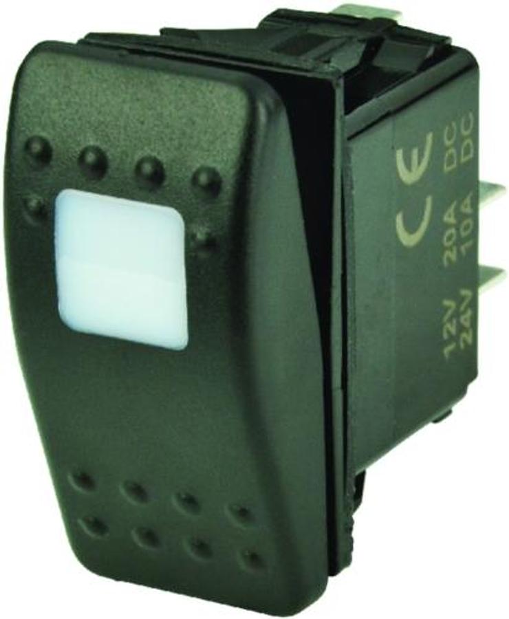 Weather Resistant Contura SPST Rocker Switch - Black