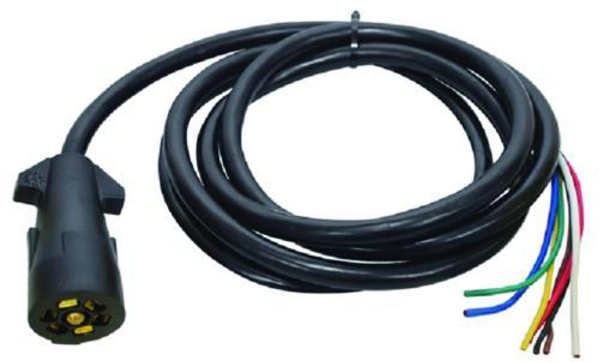 7-Way Trailer Wiring 8ft. Cable With 7-Way Molded Connector