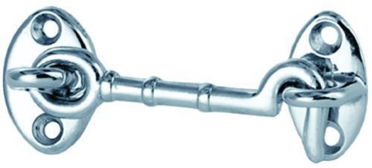Chrome Plated Bronze Cabin Door Hook - 4in.