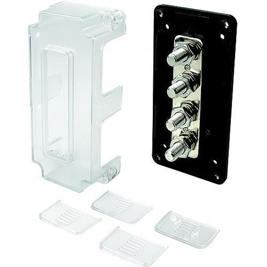 Buss Bar with Cover  - 4 Terminals