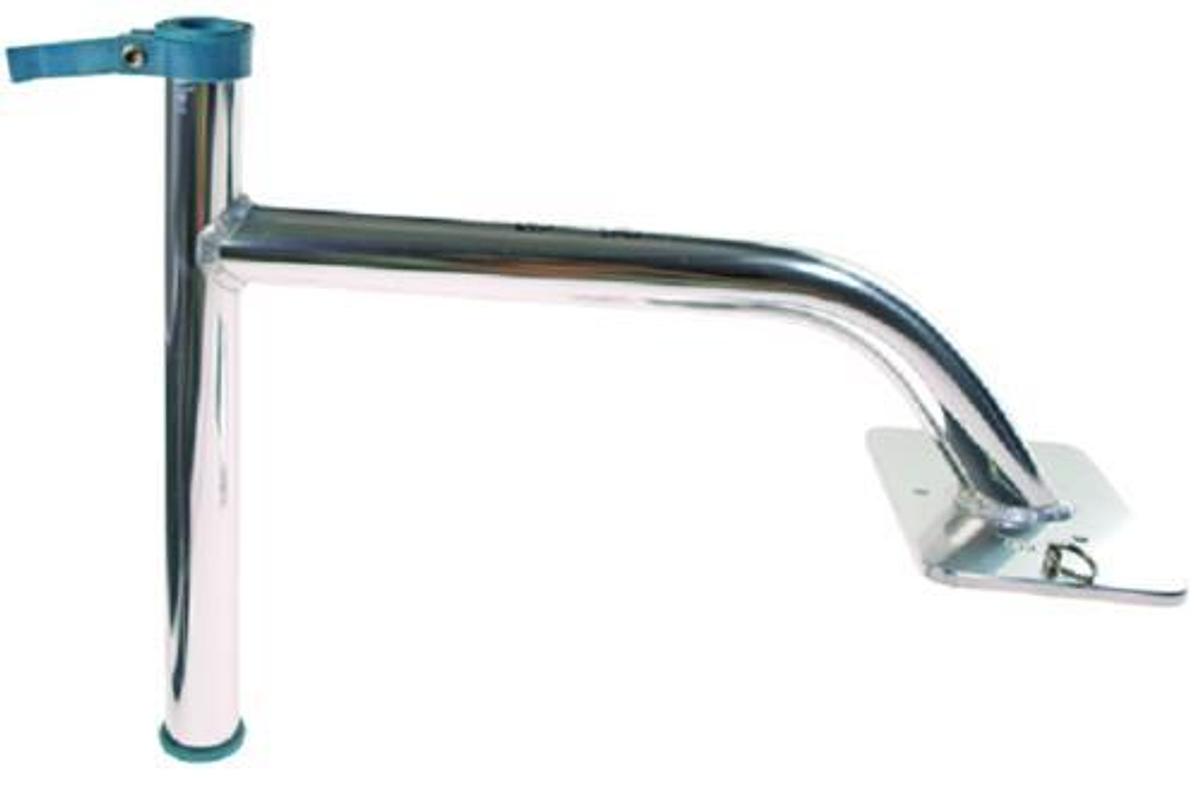 King Pin Shallow Water Anchor System - 6in. Quick Release Bow Mount Bracket - Clear Anodized