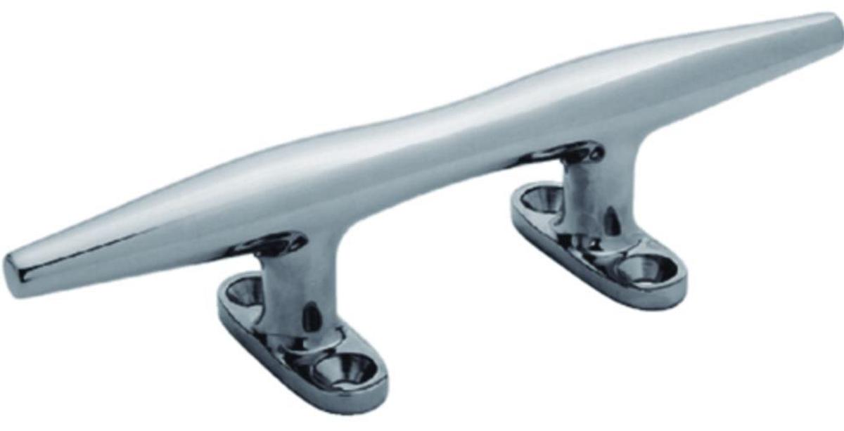 Heavy-Duty Herreshoff Cleat - 8inL x 2in.H - 316 Stainless - 1/4in. Fastener