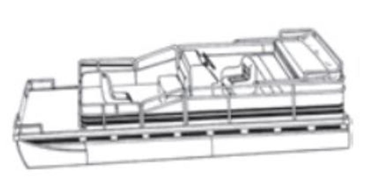 Sun-DURA Pontoon w/ Partially Enclosed Deck & Bimini Top Cover - 18ft. 6in. - Mist Gray