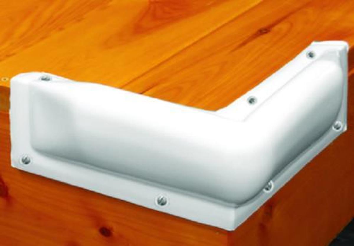 Dock Pro Vinyl Corner Dock Bumper - 10in. x 10in. - White