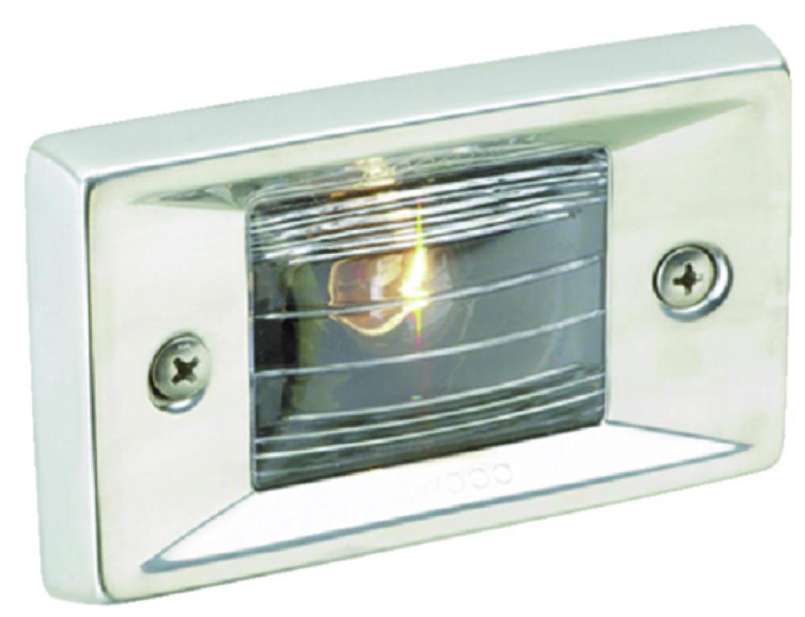 Rectangular Transom Light - Flush Mount - 2 Mile Visibility - 4 11/16in. W x 2 11/16in. H