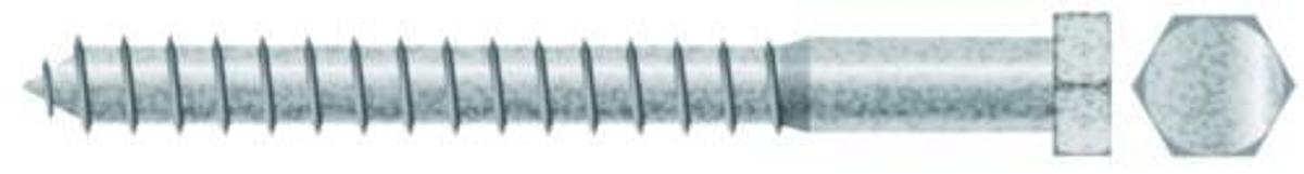 5/16x5 Lag Scr Stl H.d.g. 50/Bg