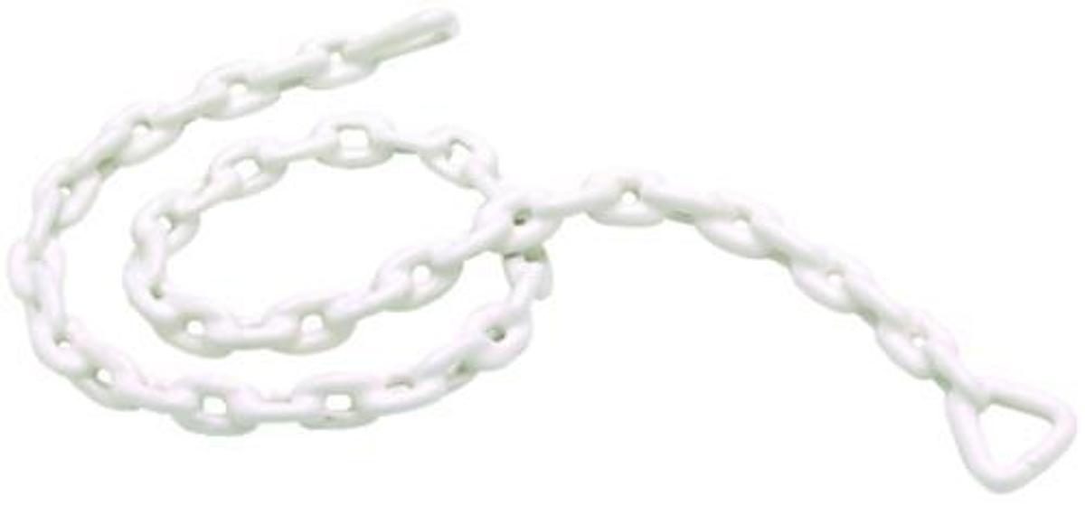 PVC Coated Galvanized Anchor Lead Chain - 3/8in. x 6ft. - White
