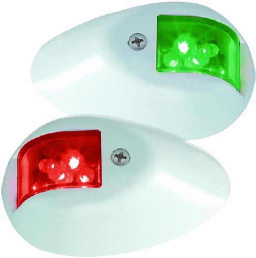 LED Side Lights - White Housing - Vertical Mount - 12 Volts - 3 1/4in. L x 2in. W x 1 1/8in. H