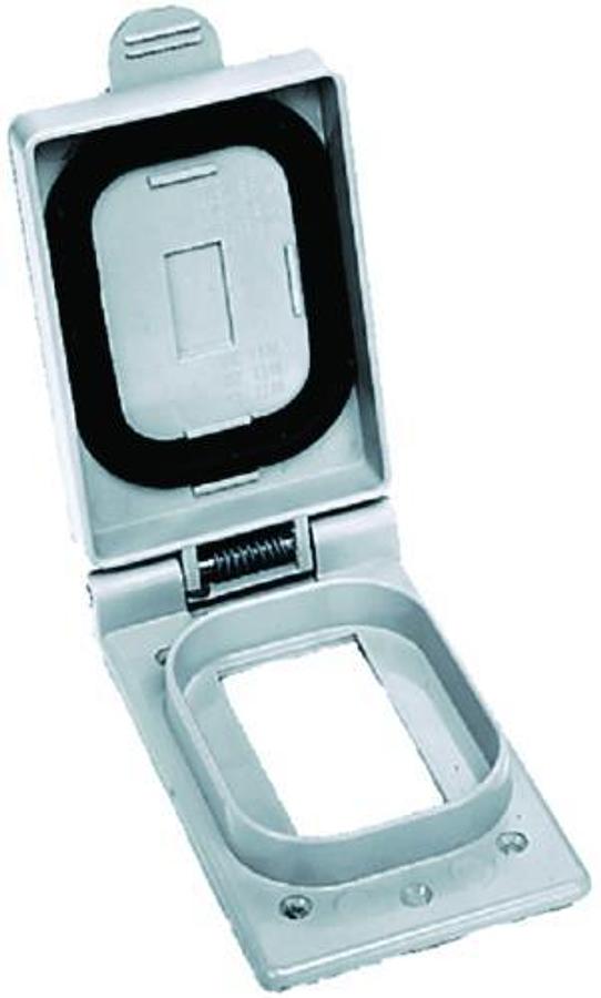 Weatherproof Lift Cover Plate - Gray