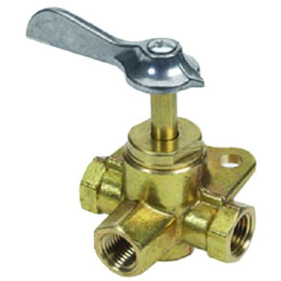 Brass Three-Way Valve - Side Outlet