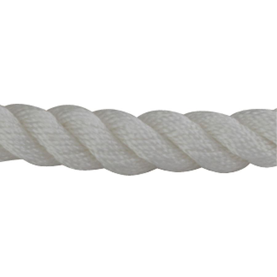 3/8 Twisted Nylon Dock Line - 20 White