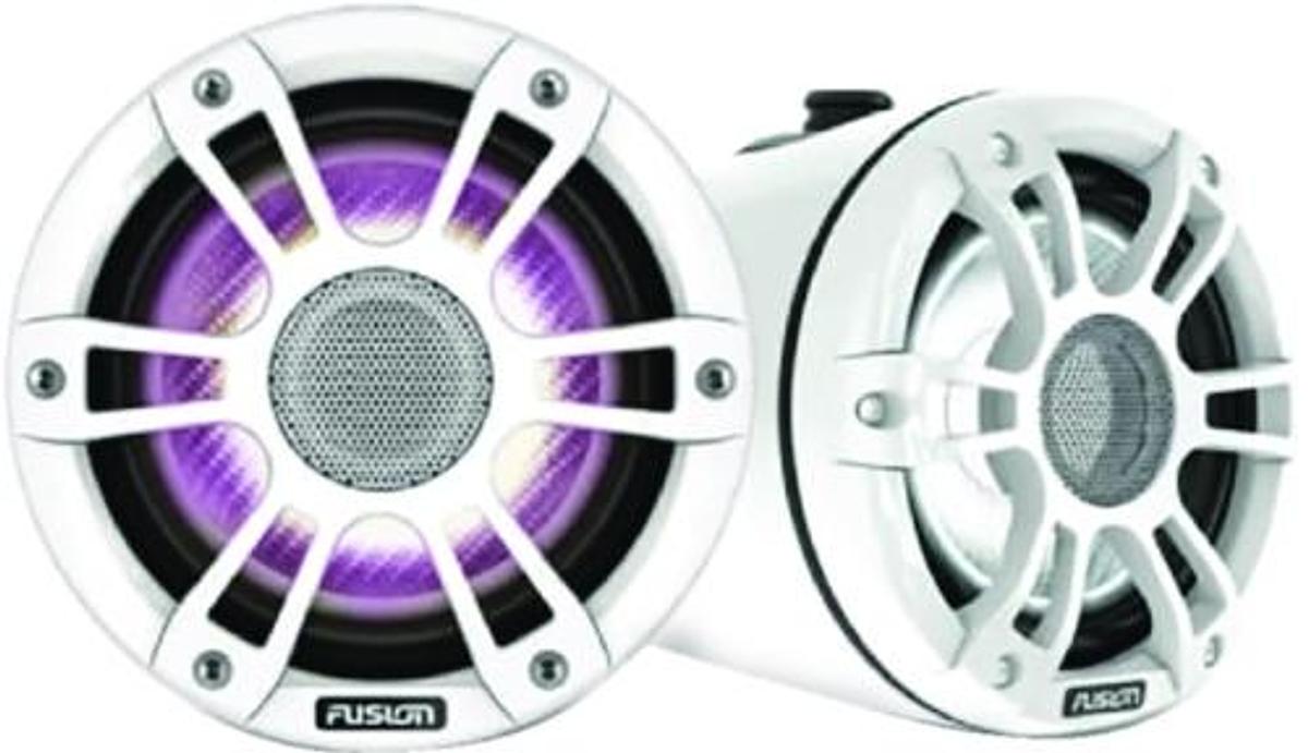 Signature LED Sport Series 3i Marine Wake Tower Speakers - 6.5in. - White with White Grill