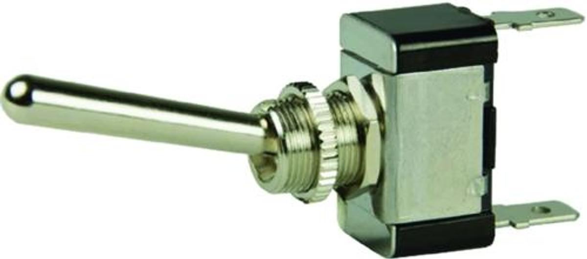 Chrome Plated SPST Toggle Switch