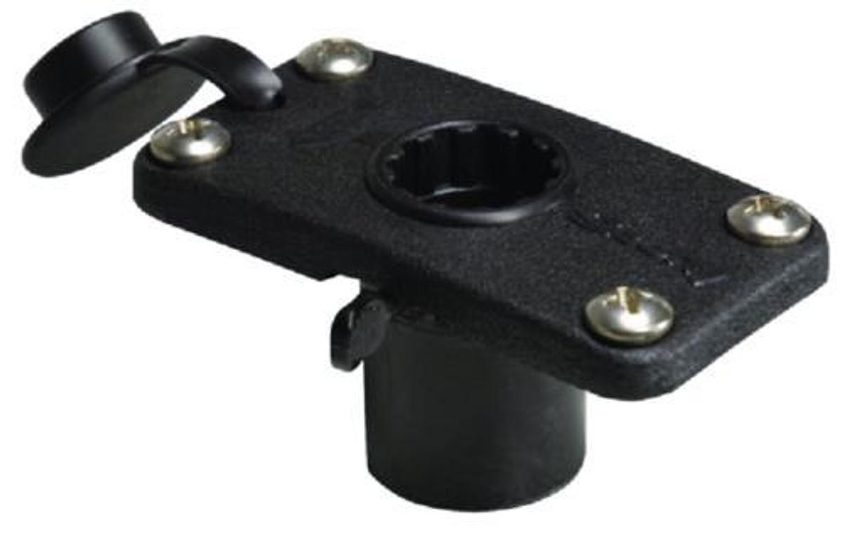 Rod Holder Locking Flush Mount - Black