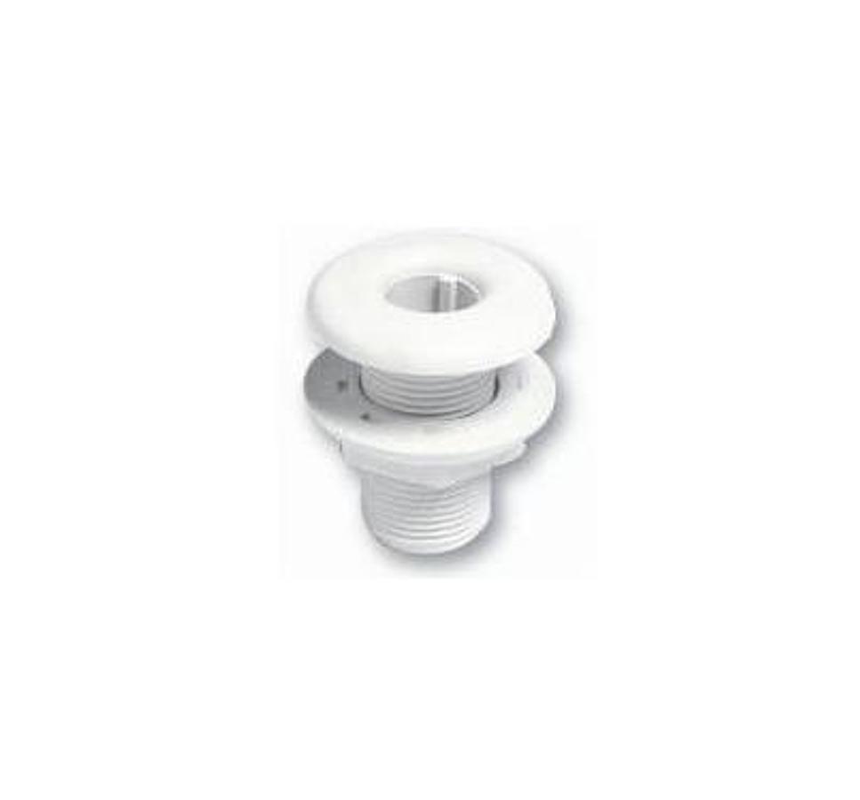 Flush Threaded Thru-Hull Connector - 1/2in. Thread - 2in. L