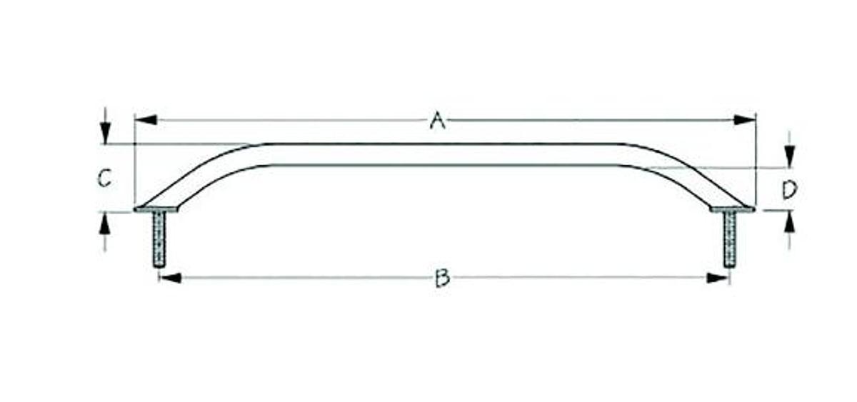 Stainless Steel Stud Mount Flanged Hand Rail