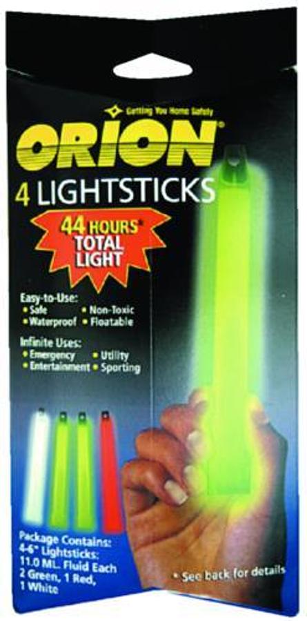 6in. Lightsticks -  (2) Green, (1) Red, (1) White (4Pk)