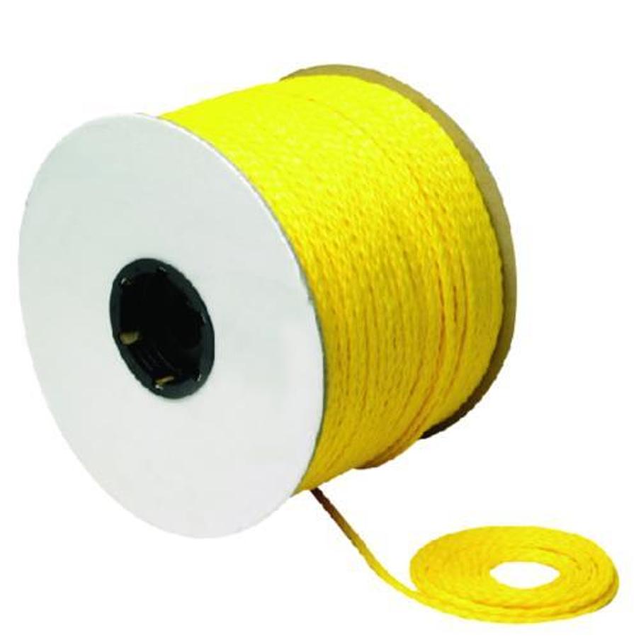 Diamond Braid 8 Strand Polypropylene Rope Spool - 1/4in. x 1000ft. - Yellow
